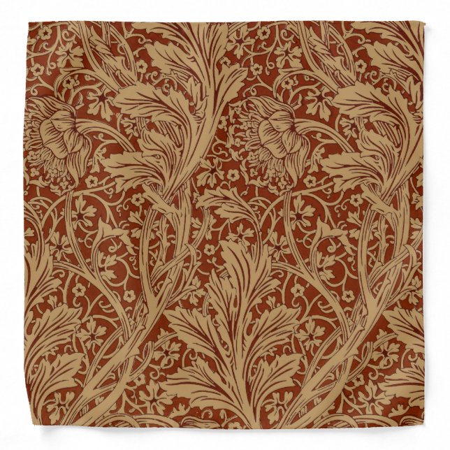 William Morris Arcadia Floral Garden Flower Classi Bandana (Front)