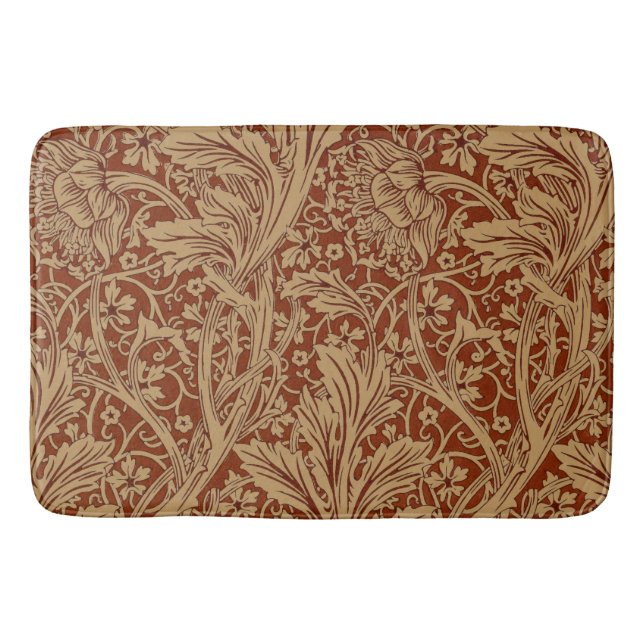 William Morris Arcadia Floral Garden Flower Classi Bath Mat (Front)