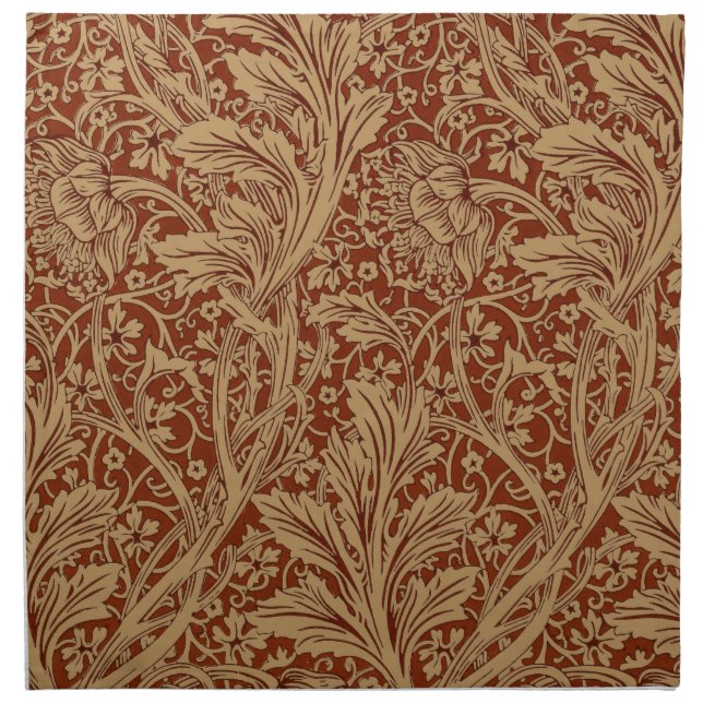 William Morris Arcadia Floral Garden Flower Classi Cloth Napkin (Front)