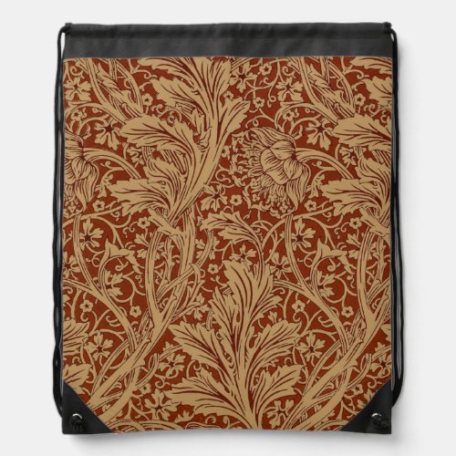 William Morris Arcadia Floral Garden Flower Classi Drawstring Bag