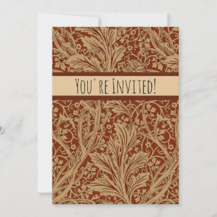 William Morris Arcadia Floral Garden Flower Classi Invitation