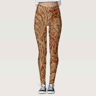 William Morris Arcadia Floral Garden Flower Classi Leggings