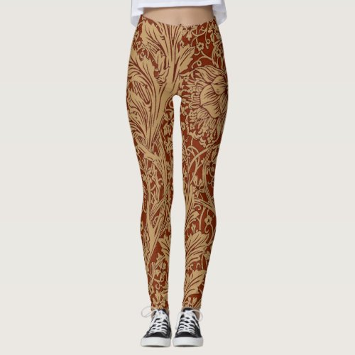 William Morris Arcadia Floral Garden Flower Classi Leggings