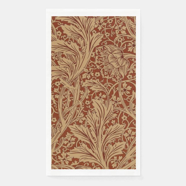 William Morris Arcadia Floral Garden Flower Classi Paper Guest Towels (Front)