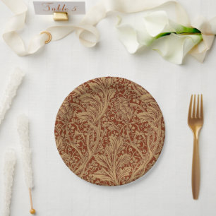 William Morris Arcadia Floral Garden Flower Classi Paper Plates
