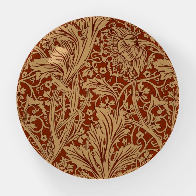 William Morris Arcadia Floral Garden Flower Classi Paperweight (Front)