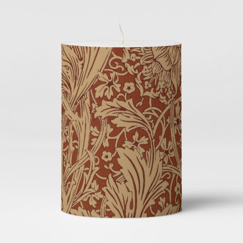 William Morris Arcadia Floral Garden Flower Classi Pillar Candle