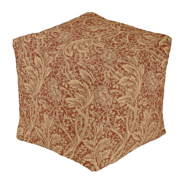 William Morris Arcadia Floral Garden Flower Classi Pouf (Angled Back)
