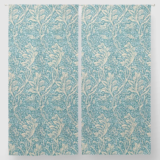 William Morris Arcadia Floral Pattern Blackout Curtains (Pair)