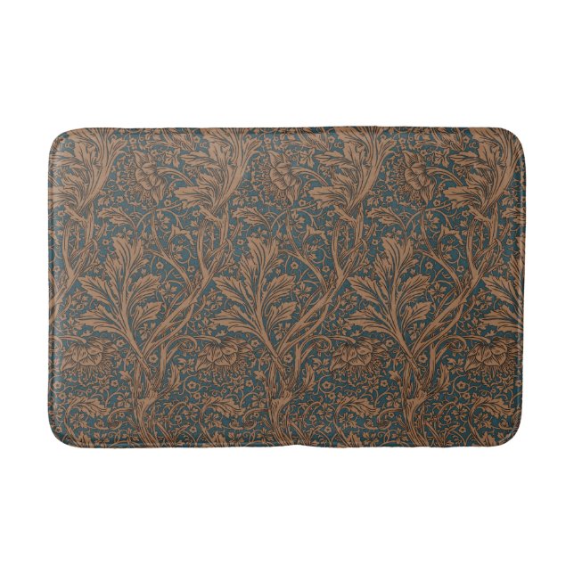 William Morris Arcadia Floral Pattern Classic Bath Mat (Front)