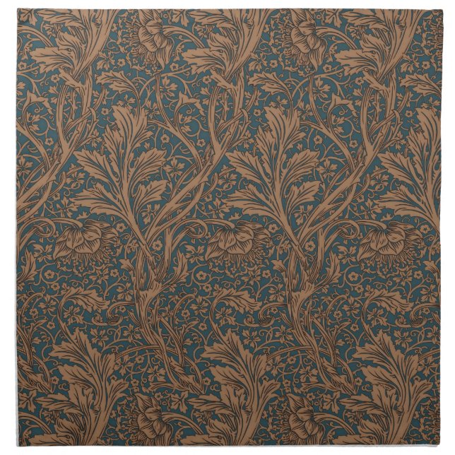 William Morris Arcadia Floral Pattern Classic Cloth Napkin (Front)