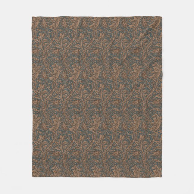 William Morris Arcadia Floral Pattern Classic Fleece Blanket (Front)