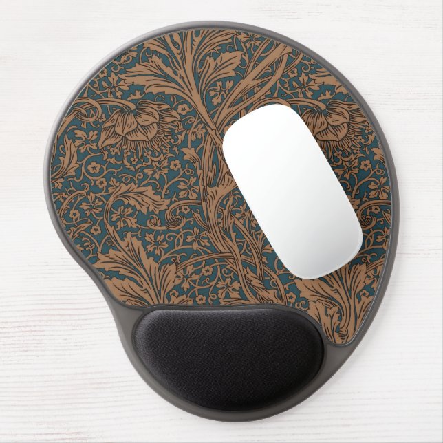 William Morris Arcadia Floral Pattern Classic Gel Mouse Pad (Left Side)