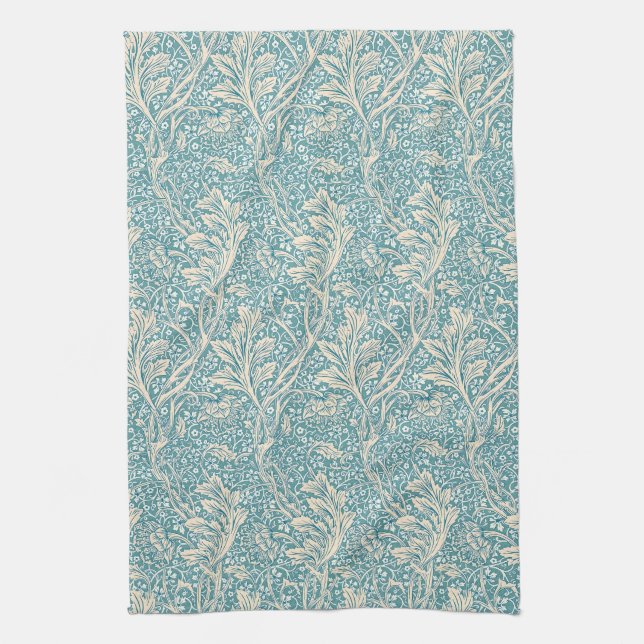 William Morris Arcadia Floral Pattern Classic Kitchen Towel (Vertical)