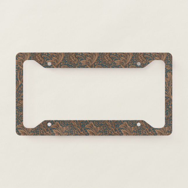 William Morris Arcadia Floral Pattern Classic License Plate Frame (Front)