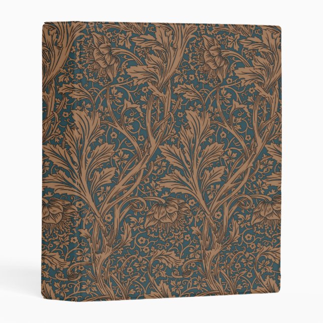 William Morris Arcadia Floral Pattern Classic Mini Binder (Front/Spine)