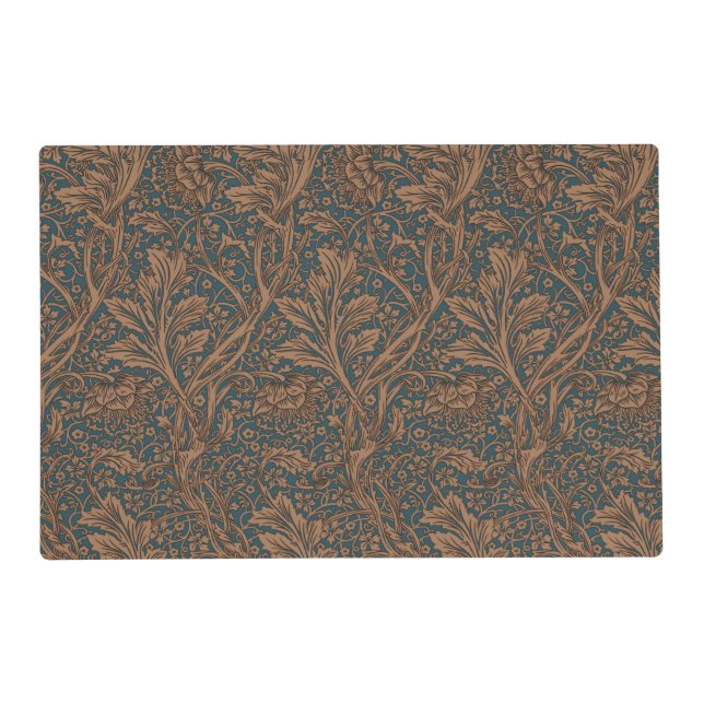 William Morris Arcadia Floral Pattern Classic Placemat (Front)