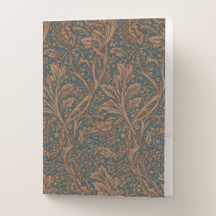 William Morris Arcadia Floral Pattern Classic Pocket Folder