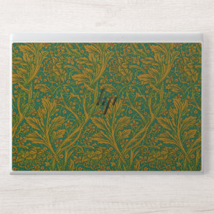 William Morris Arcadia Floral Pattern Green Golden HP Laptop Skin