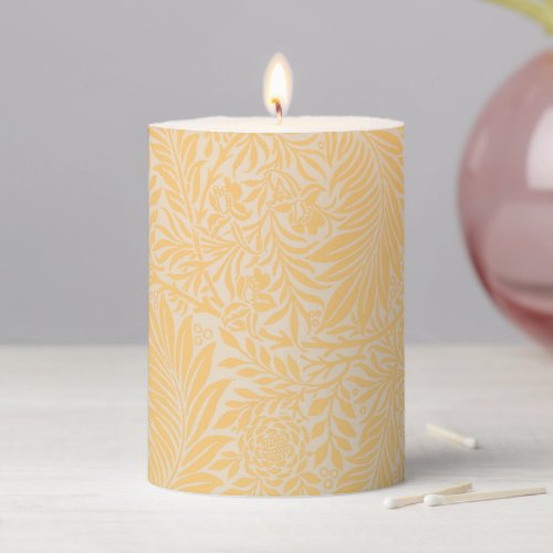 William Morris art design pillar candle