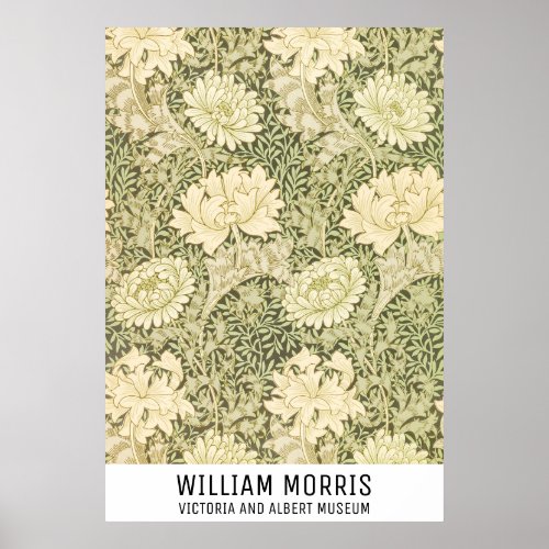 William Morris Art Floral Prints Exhibition Poster