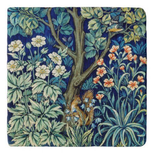 William Morris Art Nouveau Animals and Flowers Trivet