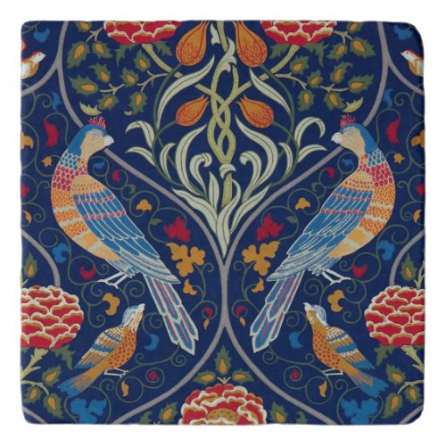 William Morris Art Nouveau Birds and Flowers Trivet