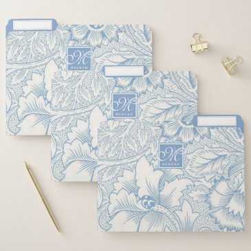 William Morris, Art Nouveau Blue Acanthus Monogram