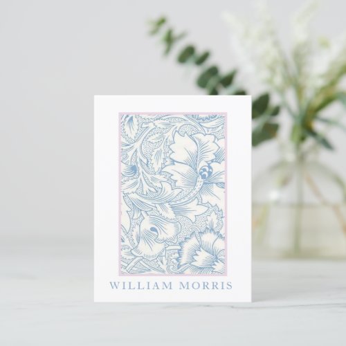 William Morris _ Art Nouveau Blue Acanthus Postcard