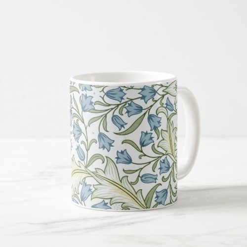 William Morris _ Art Nouveau Blue Bellflowers Coffee Mug