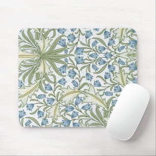 William Morris - Art Nouveau Blue Bellflowers Mouse Pad