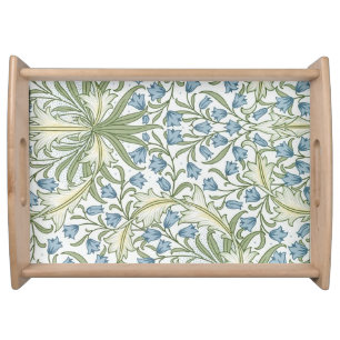 William Morris - Art Nouveau Blue Bellflowers Serving Tray