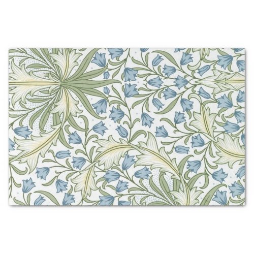William Morris _ Art Nouveau Blue Bellflowers Tissue Paper