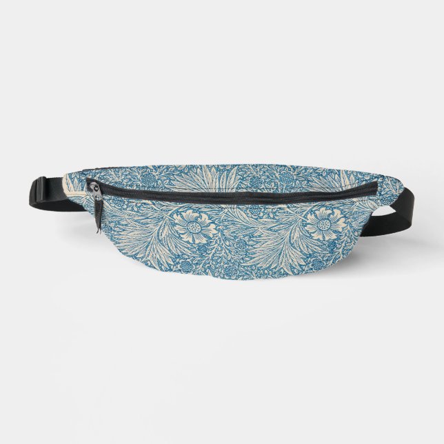 William Morris - Art Nouveau Blue Marigold Fanny Pack (Front)