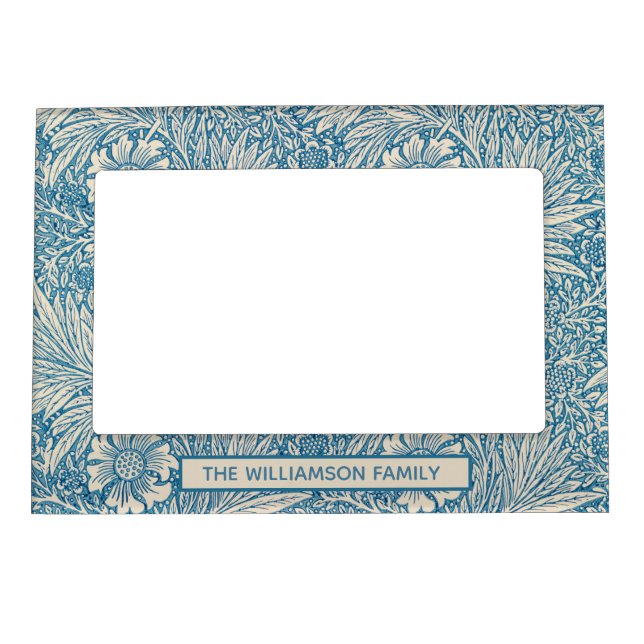 William Morris - Art Nouveau Blue Marigold Magnetic Frame (Front)