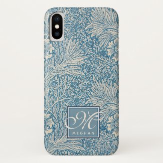 William Morris, Art Nouveau Blue Marigold Monogram