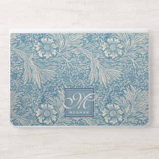 William Morris, Art Nouveau Blue Marigold Monogram