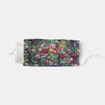 William Morris Art Nouveau Calico Chintz Pattern Adult Cloth Face Mask by wheresmymojo at Zazzle