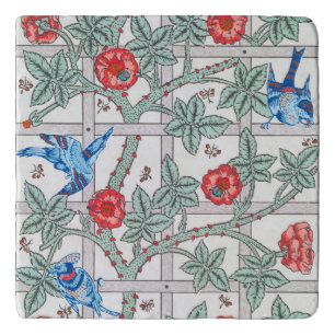 William Morris, Art Nouveau, Climbing Rose & Bird Trivet