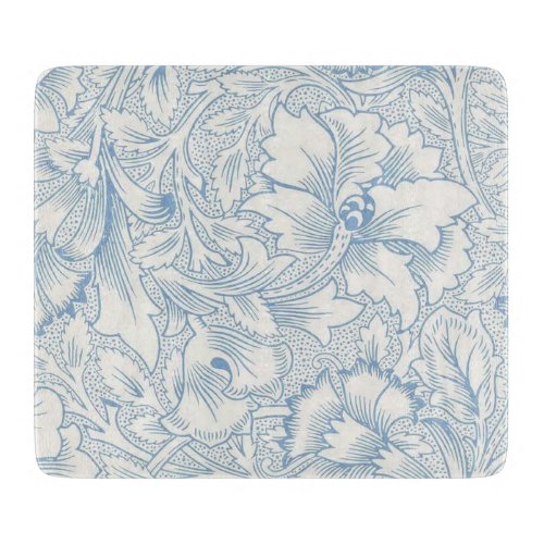 William Morris Art Nouveau Elegant Blue Acanthus Cutting Board