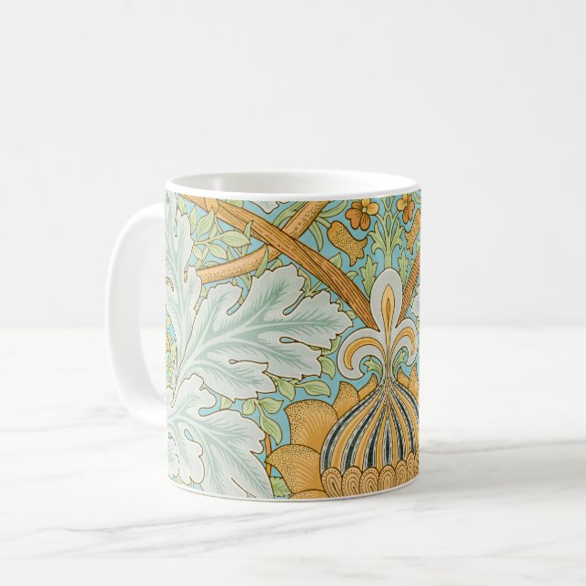 William morris art nouveau floral and foliage coffee mug (Front Left)