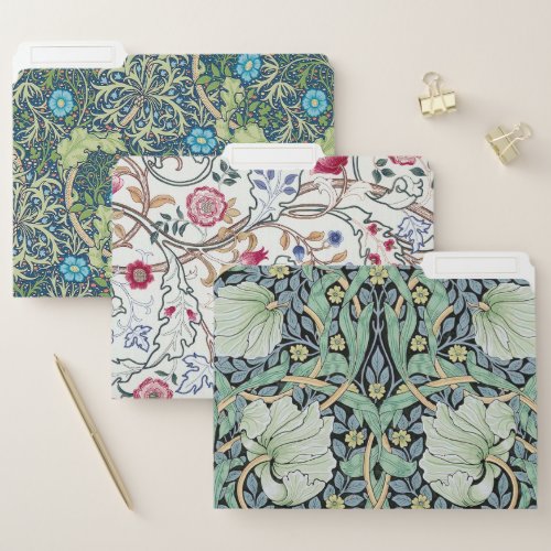 William Morris Art Nouveau Floral Pattern File Folder