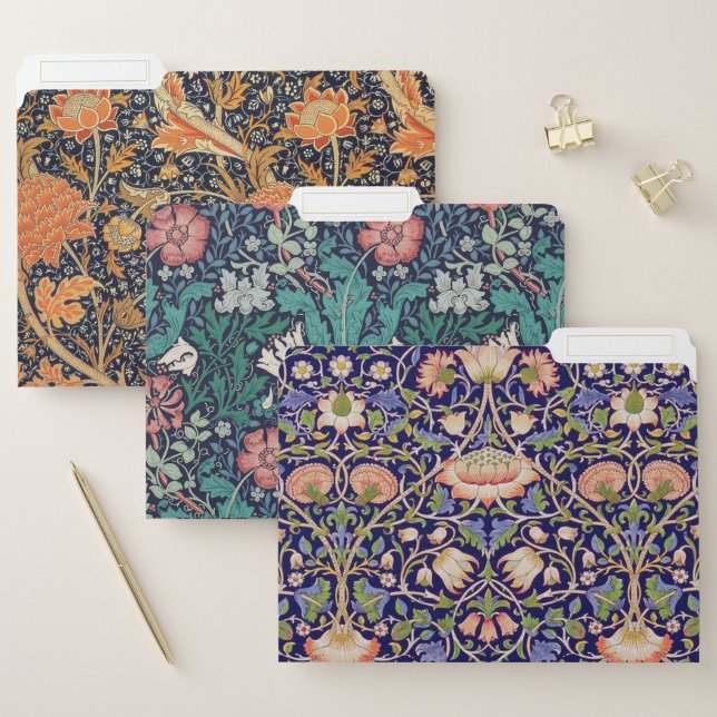 William Morris, Art Nouveau Floral Pattern File Folder (Set)