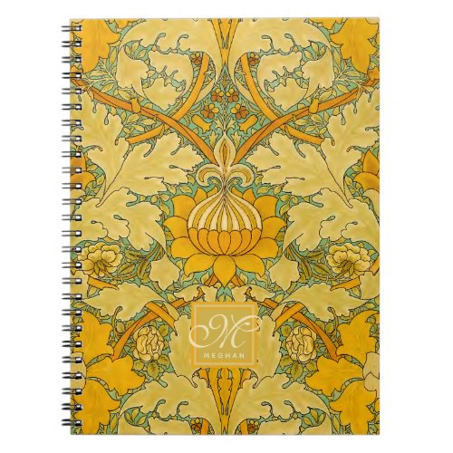 William Morris Art Nouveau Gold St James Palace Notebook