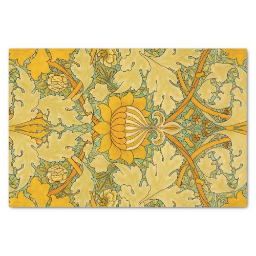 William Morris Art Nouveau Gold St James Palace Tissue Paper