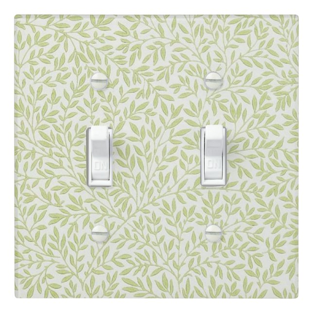 William Morris - Art Nouveau - Greenery Light Switch Cover (In Situ)