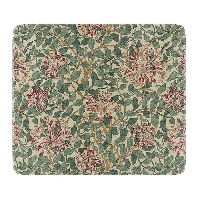 William Morris - Art Nouveau Honeysuckle & Leaves  Cutting Board (Front)