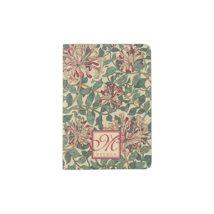 William Morris - Art Nouveau Honeysuckle & Leaves Passport Holder