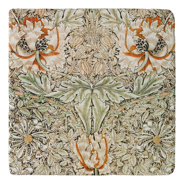 William Morris, Art Nouveau, Honeysuckle Trivet (Front)