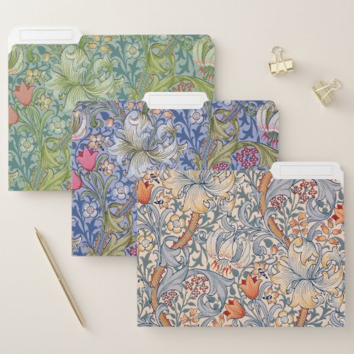William Morris Art Nouveau Lily File Folder